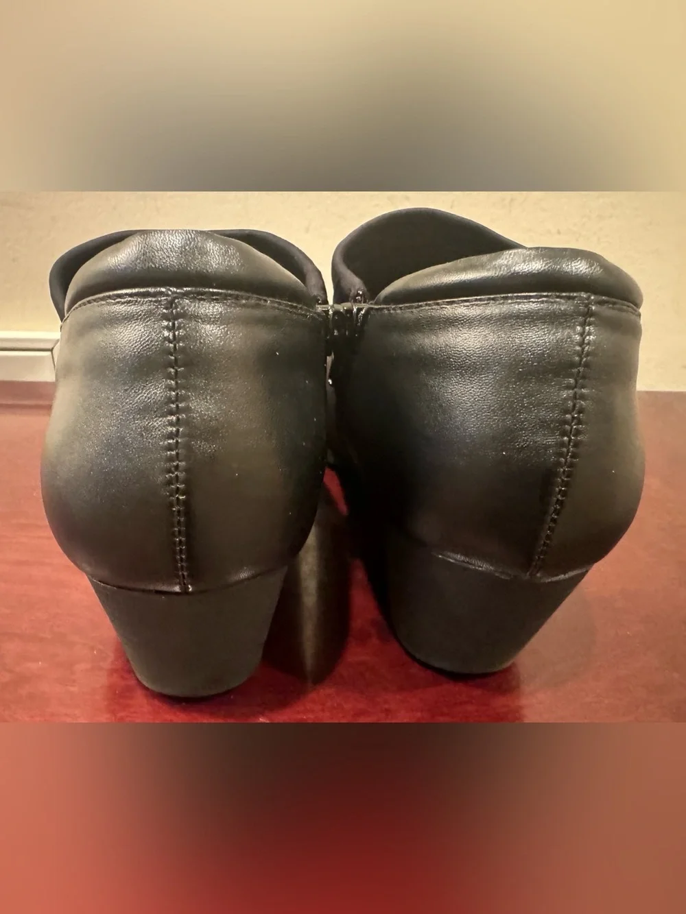 Women's Black Fabric Ankle Booties with Side Zip by Black Rivet - Size 7.5
